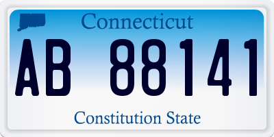 CT license plate AB88141