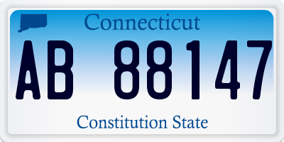 CT license plate AB88147