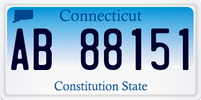 CT license plate AB88151