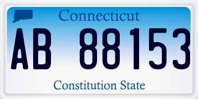 CT license plate AB88153