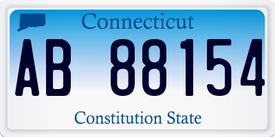 CT license plate AB88154