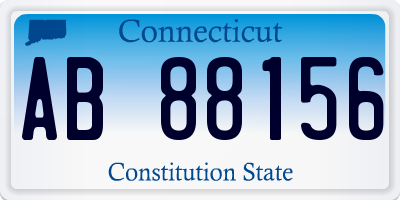 CT license plate AB88156