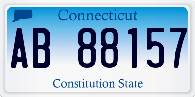 CT license plate AB88157