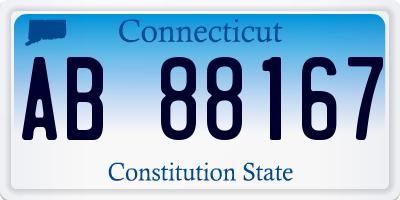 CT license plate AB88167