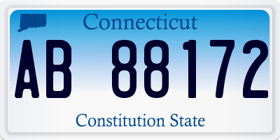 CT license plate AB88172