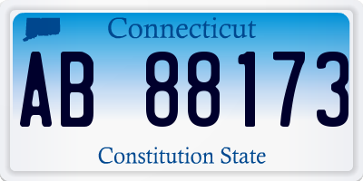 CT license plate AB88173