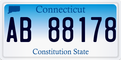 CT license plate AB88178