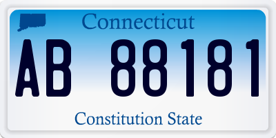 CT license plate AB88181