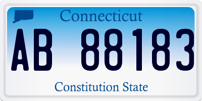 CT license plate AB88183