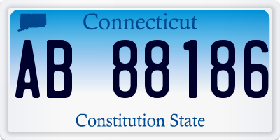 CT license plate AB88186