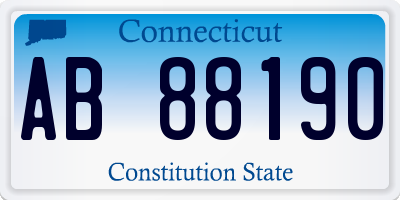 CT license plate AB88190