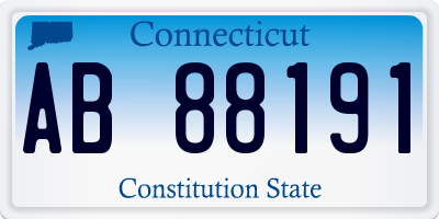 CT license plate AB88191