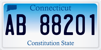 CT license plate AB88201