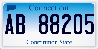 CT license plate AB88205