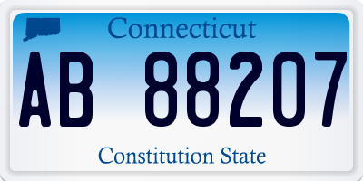 CT license plate AB88207
