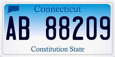 CT license plate AB88209