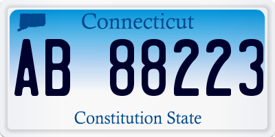 CT license plate AB88223