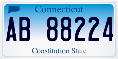 CT license plate AB88224