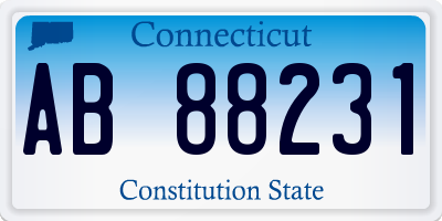 CT license plate AB88231