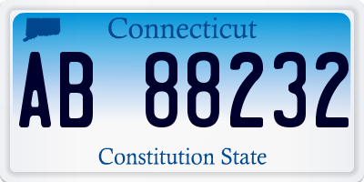CT license plate AB88232