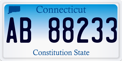 CT license plate AB88233