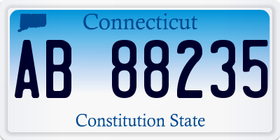 CT license plate AB88235