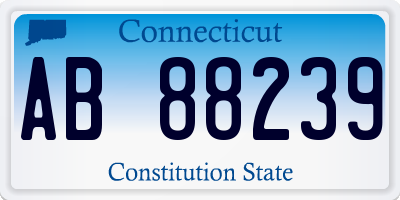 CT license plate AB88239