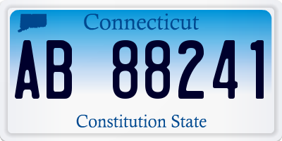 CT license plate AB88241