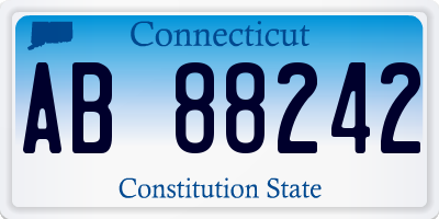 CT license plate AB88242