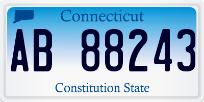 CT license plate AB88243
