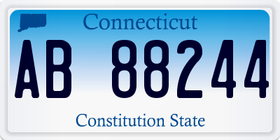 CT license plate AB88244