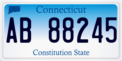 CT license plate AB88245