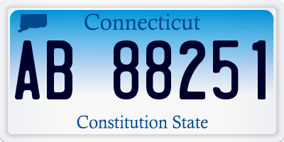 CT license plate AB88251