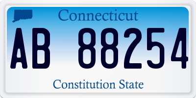 CT license plate AB88254