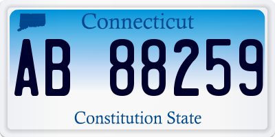 CT license plate AB88259