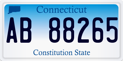 CT license plate AB88265