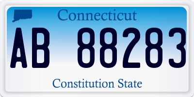 CT license plate AB88283