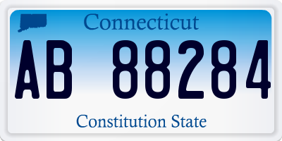 CT license plate AB88284