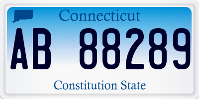 CT license plate AB88289