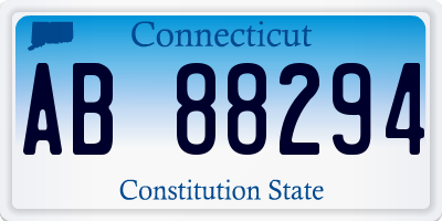 CT license plate AB88294