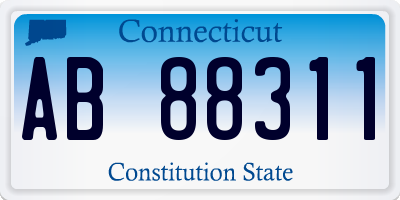 CT license plate AB88311