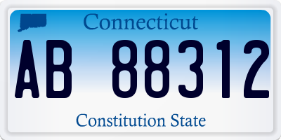 CT license plate AB88312