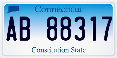 CT license plate AB88317