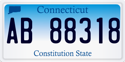 CT license plate AB88318