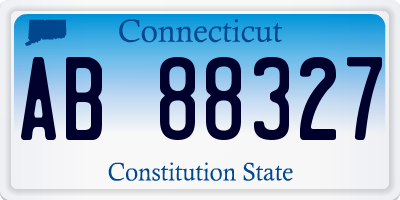 CT license plate AB88327