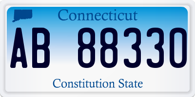 CT license plate AB88330