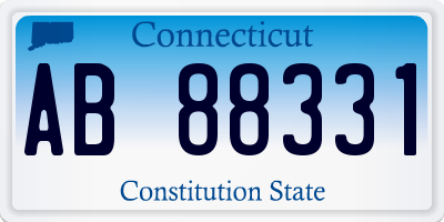 CT license plate AB88331