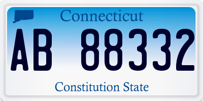 CT license plate AB88332