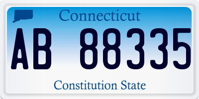 CT license plate AB88335