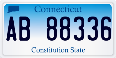 CT license plate AB88336